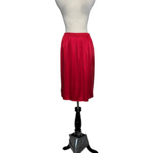 YEOHLEE vintage red silk pull on pencil skirt size Large